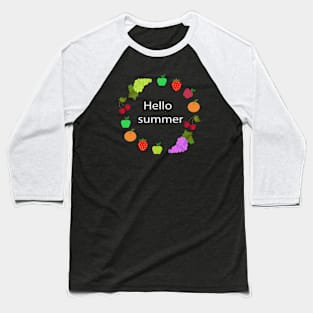 Various fruits in a circle. Baseball T-Shirt